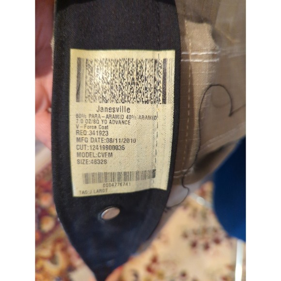 Vintage Retired Firefighter Turnout JACKET FIRE COAT USED *SHELL ONLY* 46 X 32" - Picture 9 of 10